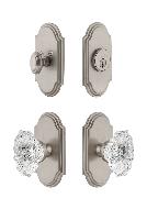 GrandeurARCBIA_ComboArc Plate with Biarritz Crystal Knob and matching Deadbolt