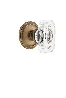 GrandeurCIRBCCCirculaire Rosette Privacy with Baguette Crystal Knob