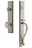 Grandeur HardwareFAVSGRCIRFifth Avenue One-Piece Handleset with S Grip and Circulaire Knob