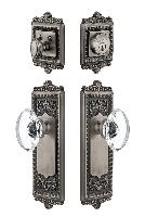 GrandeurWINPRO_ComboWindsor Plate with Provence Crystal Knob and matching Deadbolt