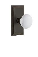 GrandeurCARHYDCarre Plate Privacy with Hyde Park Knob