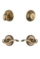 GrandeurGEOBEL_ComboGeorgetown Rosette with Bellagio Lever and matching Deadbolt
