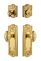GrandeurPARGVC_ComboParthenon Plate with Grande Victorian Knob and matching Deadbolt