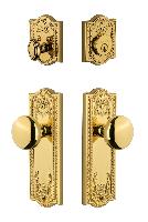 GrandeurPARFAV_ComboParthenon Plate with Fifth Avenue Knob and matching Deadbolt
