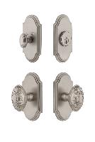 GrandeurARCGVC_ComboArc Plate with Grande Victorian Knob and matching Deadbolt
