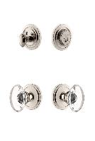 GrandeurCIRPRO_ComboCirculaire Rosette with Provence Crystal Knob and matching Deadbolt
