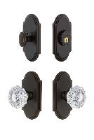 GrandeurARCVER_ComboArc Plate with Versailles Crystal Knob and matching Deadbolt