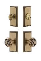 GrandeurCARWIN_ComboCarre Plate with Windsor Knob and matching Deadbolt