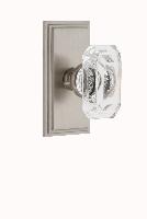GrandeurCARBCCCarre Plate Privacy with Baguette Crystal Knob