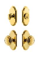 GrandeurARCCIR_ComboArc Plate with Circulaire Knob and matching Deadbolt