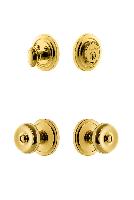 GrandeurCIRBOU_ComboCirculaire Rosette with Bouton Knob and matching Deadbolt