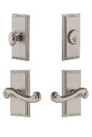 GrandeurCARNEW_ComboCarre Plate with Newport Lever and matching Deadbolt