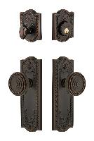 GrandeurPARSOL_ComboParthenon Plate with Soleil Knob and matching Deadbolt