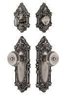GrandeurGVCBOU_ComboGrande Victorian Plate with Bouton Knob and matching Deadbolt