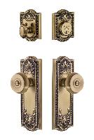 GrandeurPARBOU_ComboParthenon Plate with Bouton Knob and matching Deadolt