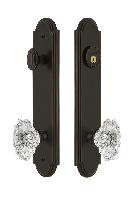 Grandeur HardwareARCBIA_82Arc Tall Plate Complete Entry Set with Biarritz Knob