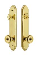 Grandeur HardwareARCBOU_82Arc Tall Plate Complete Entry Set with Bouton Knob