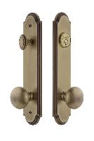 Grandeur HardwareARCFAV_82Arc Tall Plate Complete Entry Set with Fifth Avenue Knob
