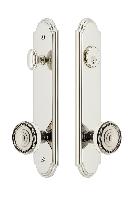 Grandeur HardwareARCSOL_82Arc Tall Plate Complete Entry Set with Soleil Knob