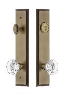 Grandeur HardwareCARBOR_82Carre' Tall Plate Complete Entry Set with Bordeaux Knob