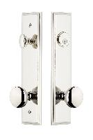Grandeur HardwareCARFAV_82Carre' Tall Plate Complete Entry Set with Fifth Avenue Knob