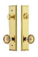 Grandeur HardwareFAVSOL_82Fifth Avenue Tall Plate Complete Entry Set with Soleil Knob
