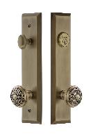 Grandeur HardwareFAVWIN_82Fifth Avenue Tall Plate Complete Entry Set with Windsor Knob