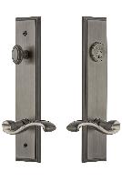 Grandeur HardwareCARPRT_82Carre' Tall Plate Complete Entry Set with Portofino Lever