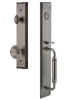 Grandeur HardwareFAVCGRCIRFifth Avenue One-Piece Handleset with C Grip and Circulaire Knob