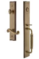 Grandeur HardwareCARCGRNEWCarre' One-Piece Handleset with C Grip and Newport Lever