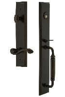 Grandeur HardwareCARCGRPRTCarre' One-Piece Handleset with C Grip and Portofino Lever