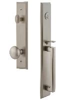 Grandeur HardwareCARDGRFAVCarre' One-Piece Handleset with D Grip and Fifth Avenue Knob