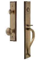 Grandeur HardwareCARSGRFAVCarre' One-Piece Handleset with S Grip and Fifth Avenue Knob