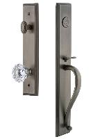 Grandeur HardwareCARSGRFONCarre' One-Piece Handleset with S Grip and Fontainebleau Knob