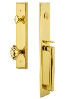 Grandeur HardwareCARDGRGVCCarre' One-Piece Handleset with D Grip and Grande Victorian Knob