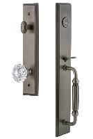 Grandeur HardwareCARFGRVERCarre' One-Piece Handleset with F Grip and Versailles Knob