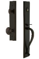Grandeur HardwareCARSGRWINCarre' One-Piece Handleset with S Grip and Windsor Knob