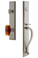 Grandeur HardwareFAVSGRBCAFifth Avenue One-Piece Handleset with S Grip and Baguette Amber Knob