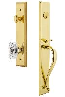 Grandeur HardwareFAVSGRBCCFifth Avenue One-Piece Handleset with S Grip and Baguette Clear Crysta