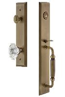 Grandeur HardwareFAVFGRBIAFifth Avenue One-Piece Handleset with F Grip and Biarritz Knob