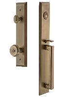 Grandeur HardwareFAVDGRBOUFifth Avenue One-Piece Handleset with D Grip and Bouton Knob
