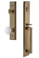 Grandeur HardwareFAVDGRHYDFifth Avenue One-Piece Handleset with D Grip and Hyde Park Knob