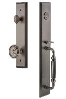 Grandeur HardwareFAVFGRSOLFifth Avenue One-Piece Handleset with F Grip and Soleil Knob