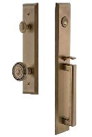 Grandeur HardwareFAVDGRSOLFifth Avenue One-Piece Handleset with D Grip and Soleil Knob