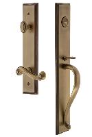 Grandeur HardwareCARSGRNEWCarre' One-Piece Handleset with S Grip and Newport Lever
