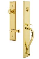 Grandeur HardwareFAVSGRGEOFifth Avenue One-Piece Handleset with S Grip and Georgetown Lever