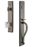Grandeur HardwareCARSGRCHMCarre' One-Piece Handleset with S Grip and Chambord Knob