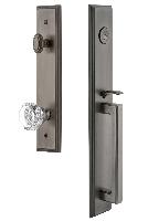 Grandeur HardwareCARDGRCHMCarre' One-Piece Handleset with D Grip and Chambord Knob
