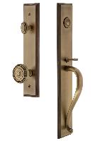 Grandeur HardwareCARSGRSOLCarre' One-Piece Handleset with S Grip and Soleil Knob