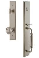 Grandeur HardwareCARFGRWINCarre' One-Piece Handleset with F Grip and Windsor Knob